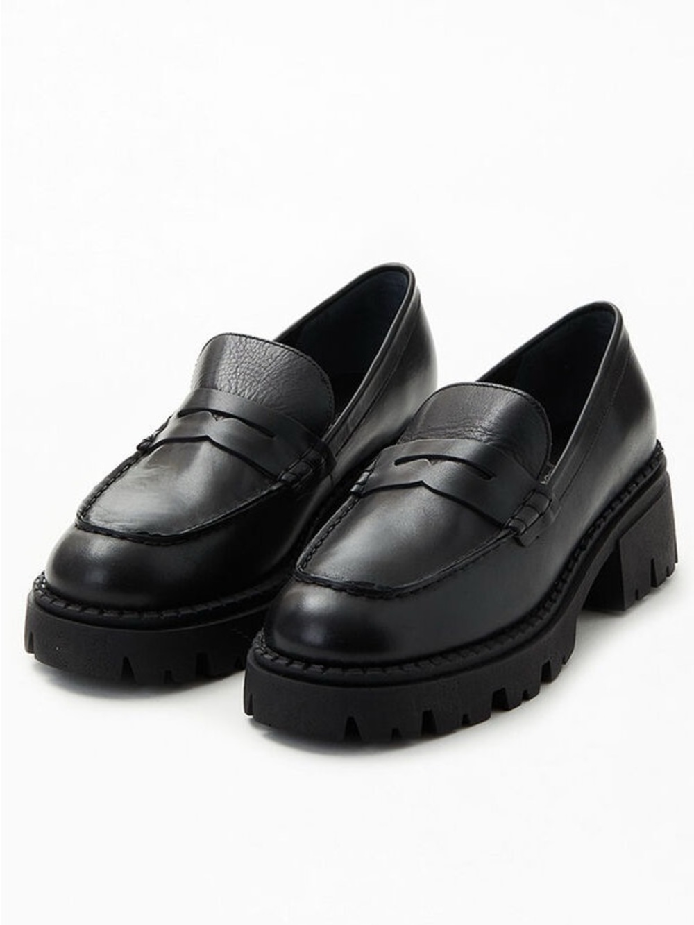 Free People Lyra Lug Sole Loafer in Black  Sz 38.5